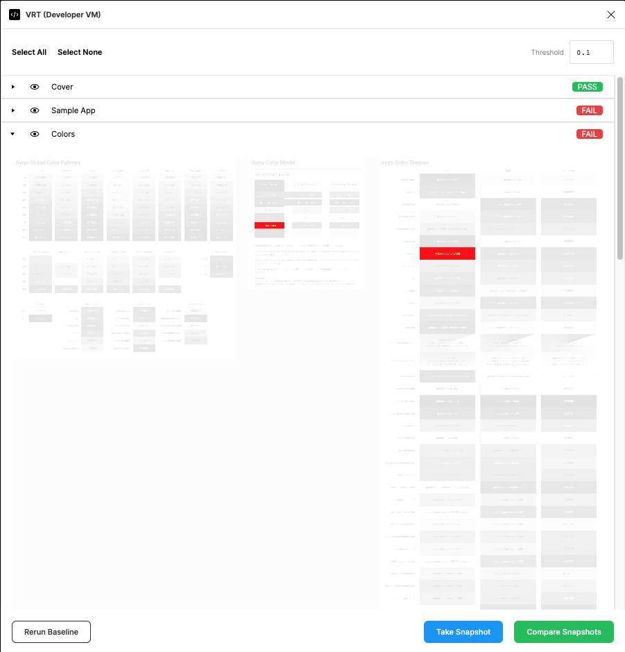 Screenshot of the VRT Figma plugin